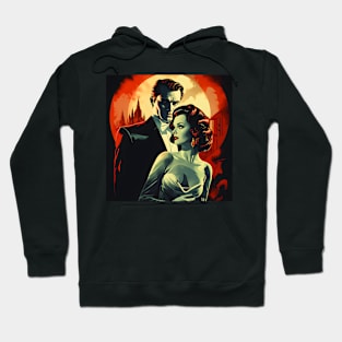 Valentines day Vampires retro comic love Hoodie